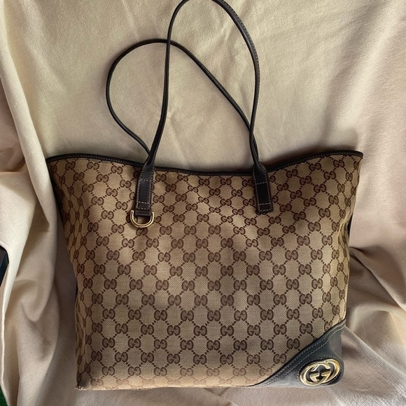𝅺Authentic Large Gucci Canvas tote - Picture 4 of 16